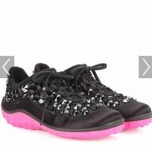 Miu Miu “Astro” Embellished Crystal Rhinestone Sneakers